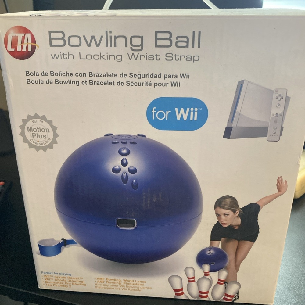 Rare CTA Bowling Ball For Wii With Locking Wrist Strap G1
